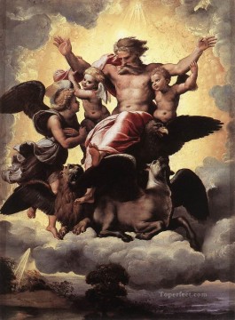 エゼキエルのビジョン ルネサンスの巨匠ラファエロ Oil Paintings
